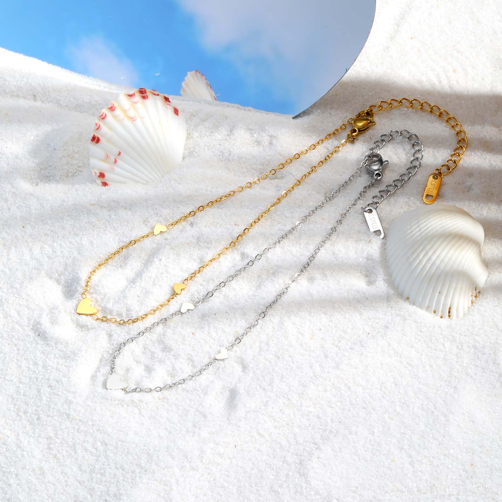 Stainless Steel Heart Anklets  - Jc Jewelry & Watches Photos 评论和价格